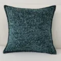 Dunkelgrüner Chenille Kissenbezug, strukturierter Zierkissen für modernes Sofa, gemütliches Zuhause. - 45x45cm (Kissenbezug) / Smaragd
