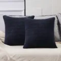 Donkerblauwe gestructureerde kussensloop, zachte vierkante kussenhoes voor bank en interieur - 30*50cm (Kussensloop) / Marineblauw