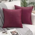 Housses de coussin en velours de luxe coussins décoratifs carrés pour canapé salon - Violet