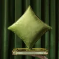 Coussin Carre en Velours Vert Luxe Salon Sofa Lit Vintage Decoration Interieure - Vert Fruit