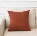 Fodera per cuscino in costa fine velluto divano minimalista terracotta decorazione - Colore caramello