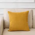 Cuscino in velluto a coste giallo morbido cuscino quadrato per divano da soggiorno camera da letto - giallo senape