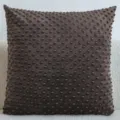 Dunkelbrauner Minky-Punkt-Kissenbezug, weicher Plüsch-Quadrat-Kissenbezug für das Sofa. - 30x50cm (Ohne Kern) / Kaffeebraun