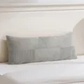 Graues Kord Langkissen Bett Rueckenlehne Kissen weiches Tatami Koerperkissen fuer Schlafzimmer - Hellgrau