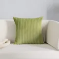 Gruenes Kord Kissen fuer das Wohnzimmer Sofa, weicher gestreifter Kissenbezug fuer Deko. - 30x50cm (Ohne Kern) / Matcha-Grün