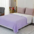 Premium solid color double sided flannel sherpa blanket for cozy bedroom and sofa living. - 150*200cm / Purple