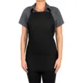 Schwarze verstellbare Unisex Arbeitschürze mit Taschen für Küche Restaurant Kochen. - Schwarz