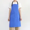 Tablier de cuisine bleu roi avec poches et sangle de cou réglable pour le travail et la cuisine. - Bleu