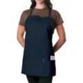 Adjustable dark blue kitchen apron with pockets for cooking, restaurant and work use. - Dark Blue