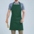 Grembiule da cucina verde tinta unita con tasca frontale per cottura variante lavoro - Verde scuro halter regolabile F008