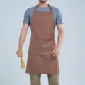 Grembiule da cucina impermeabile in tinta unita per cucina, cottura e uso domestico. - Marrone halter regolabile F008