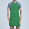 Grembiule da cucina tinta unita impermeabile con tasche per cucinare e cuocere. - Verde erba halter F008
