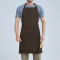 Grembiule da cucina marrone impermeabile, abbigliamento da lavoro senza maniche per cottura. - Caffè halter F008