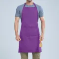Grembule da cucina viola tinta unita con tasca frontale, grembiule impermeabile per cottura. - Viola halter F008