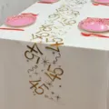 Chemin de table transparent 45 ans anniversaire dore decoration de fete elegante - 28*275cm / 45ème Anniversaire Or