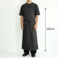 Delantal de trabajo largo y profesional en negro, prenda resistente para cocina y hostelería. - Estilo Largo / Negro