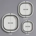 Foldable plastic washing basin set, portable grey collapsible wash tubs in three sizes for home - Small Size / Nordic Gray