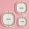 Collapsible washing basin portable folding laundry tub large medium small set pink practical - Small Size / Nordic Pink
