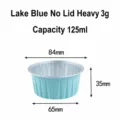 Lake blue aluminum foil baking cup 125ml disposable air fryer cupcake muffin mold - Light Blue