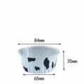 Disposable aluminum foil baking cup for cake and pudding, 125ml capacity with cute cow print. - Cow Print