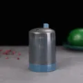 Press-type automatic pop-up toothpick dispenser portable plastic jar for home and hotel use - Blue