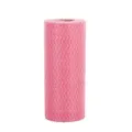 Pink disposable non-woven lazy kitchen cleaning rag roll dishcloth absorbent wipe. - Wave Red