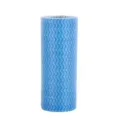 Disposable non-woven kitchen cleaning cloth roll, blue wavy pattern, oil-absorbing rag. - Wave Blue