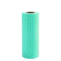 Non-woven lazy rag roll, green wave disposable kitchen cleaning cloth for daily use. - Wave Green