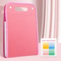 A4 expanding file folder accordion document organizer pink 13 layers school office storage - Sakura Pink