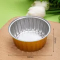 Gold round aluminum foil container for baking, barbecue, takeout, and picnic food. - Round / Gold