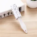 Portable tearable white lint roller sticky clothes dust remover brush with ergonomic handle. - White