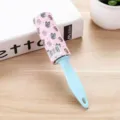 Lint roller portable dust remover sticky brush with cute owl pattern for clothes. - Blue