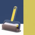 Tearable lint roller with cover blue yellow handle 60 sheets pet hair remover clothes brush - 60 Sheets / Blue and Yellow