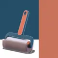 Tearable lint roller with dust cover, green and orange handle, 60 sheets sticky paper. - 60 Sheets / Green Orange