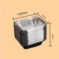 Wegwerp aluminiumfolie container vierkante barbecue doos voedselverpakking 130mm - 230ml [Set van 50]