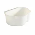 White cloud-shaped hanging trash can kitchen cabinet door storage basket for desktop - White