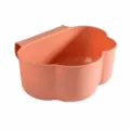 Pink cloud-style hanging kitchen trash can and cabinet door storage basket for daily use. - Pink