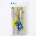 Colorful disposable bendable drinking straws for juice beverages milk tea party use 100pcs - 100 Packs / Multicolor