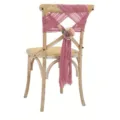 Chiffon chair sash with flower bow for wedding party banquet decor, rustic chair back covers - Lotus root pink