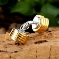 Stainless steel geometric dumbbell pendant necklace charm for fitness lovers hip hop jewelry - Pendant Only (Without Chain) - Two Tone