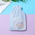 Soft plush hot water bag with cute pitaya fruit design for warm winter hand warmer - Blue Watermelon Stone