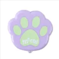 Cute cartoon cat paw collapsible travel cup portable folding water cup for outdoor use - Purple