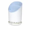 Plastik Besteckkasten und Staebchen Halter Kueche Organizer in Weiss Blau Variante - Nordisches Blau