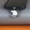 Eagle head phone charm pendant metal drip oil accessory dust plug for mobile phone decor - Eagle / Suitable for Type-C Interface