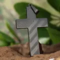 Edelstahl Amerikanische Flagge Kreuz Anhänger Trendy Schwarze Halskette Schmuck Geschenk - Anhänger Ohne Kette (Schwarz)
