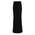 Classic black maxi skirt for women featuring a high waist and stylish bodycon fit detail. - S / Black