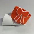 Oranje siliconen kopje hoes detailweergave, schattige strik decoratie voor beker accessoire. - Oranje