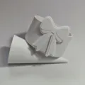 Witte siliconen kopjeshoes met strikdecoratie, schattige beschermhoes voor beker. - Wit