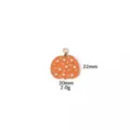 Thanksgiving pumpkin charm pendant zinc alloy enamel rhinestone DIY jewelry making 1pc - #19 Starry Pumpkin