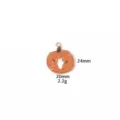 Thanksgiving pumpkin enamel pendant charm, zinc alloy DIY jewelry accessory 24x20mm 2.2g. - #18 Flat Pumpkin